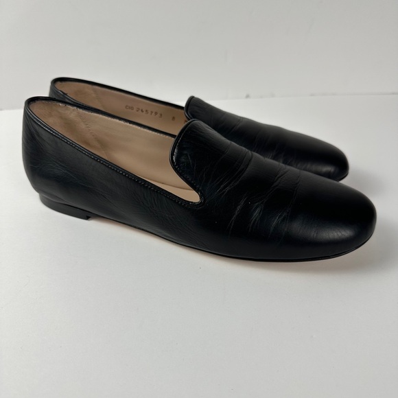 STUART WEIZMAN LEATHER BLACK LOAFER FLATS CIG 245793 SIZE 8 MADE IN SPAIN - Picture 7 of 16